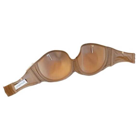 Dominique Oceane Women's Strapless Hidden Underwire Bra Nude Sz 36D - Picture 4 of 8
